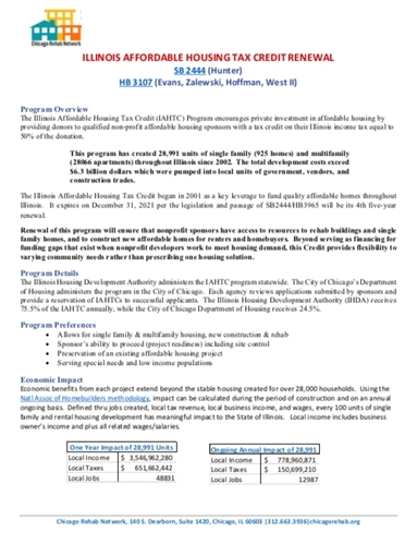 Illinois Affordable Housing Tax Credit Fact Sheet